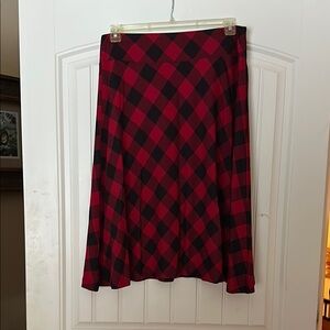Red and Black Plaid Women's Skirt
